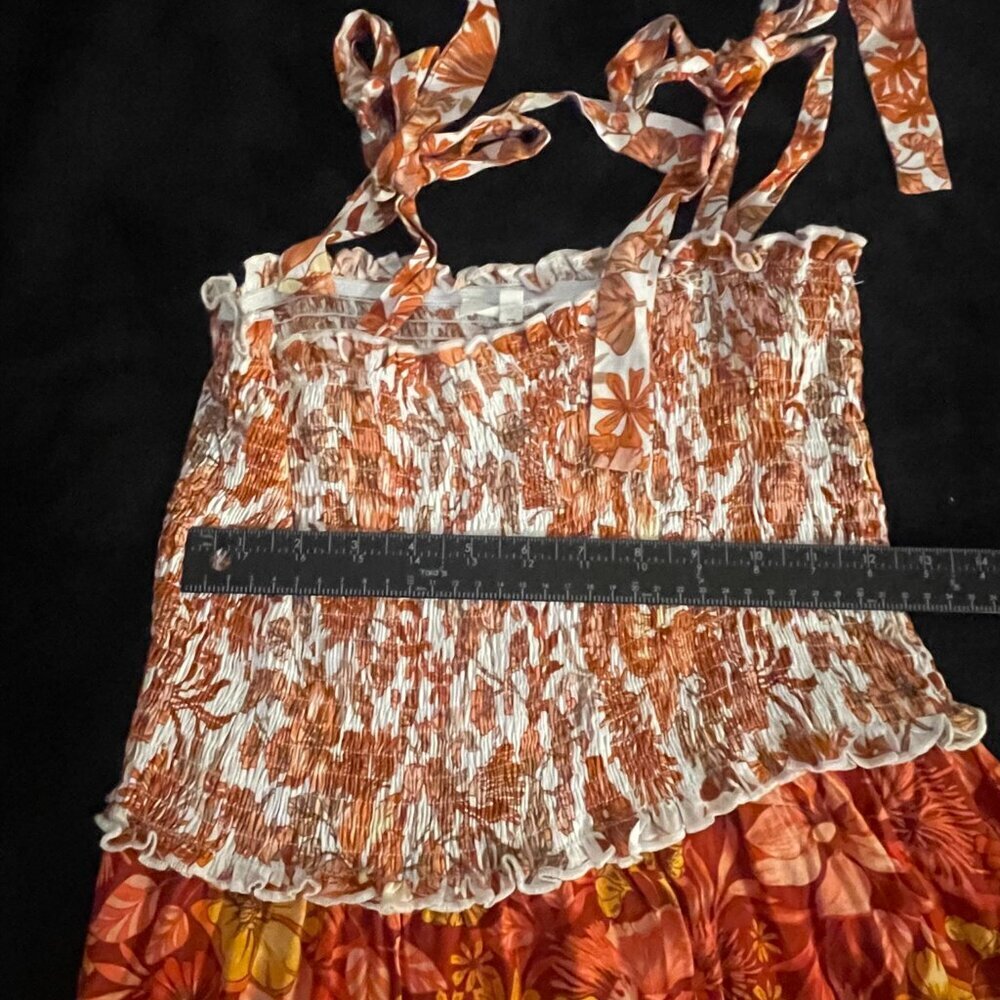 Abel the Label Floral Smocked Maxi Dress Size M - Picture 4 of 7